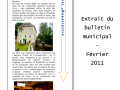 Extrait bulletin municipal févier 2011 le moulin de la font